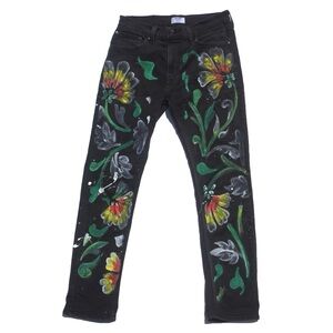 COPY - Abstract growing flowers jeans